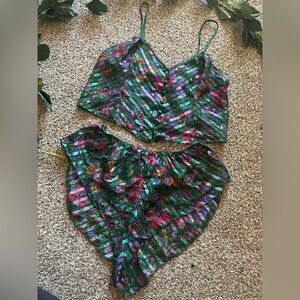 Gold Label Vintage Victoria’s Secret | Green Garden Floral Lingerie